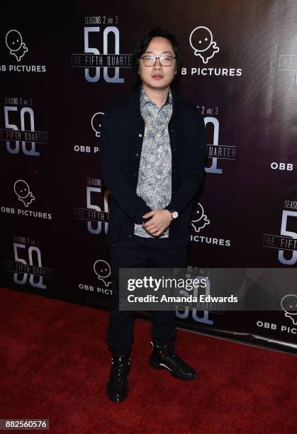 Actor Jimmy O. Yang arrives at the premiere of OBB Pictures and go90's "The 5th Quarter" at United Talent Agency on November 29, 2017 in Beverly...