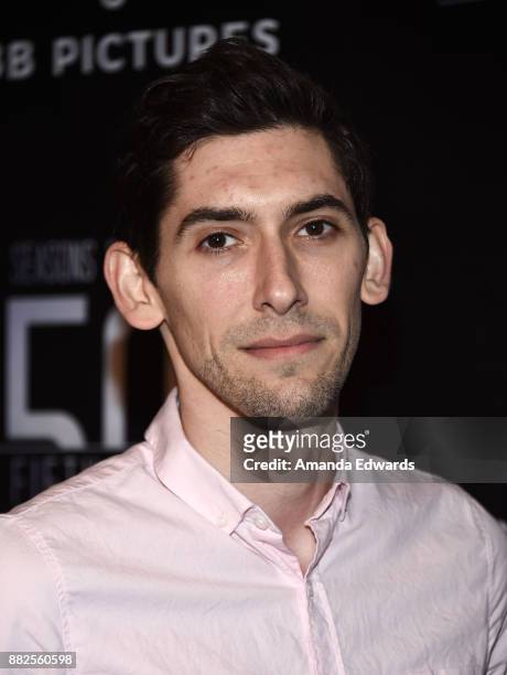 Screenwriter Max Landis arrives at the premiere of OBB Pictures and go90's "The 5th Quarter" at United Talent Agency on November 29, 2017 in Beverly...