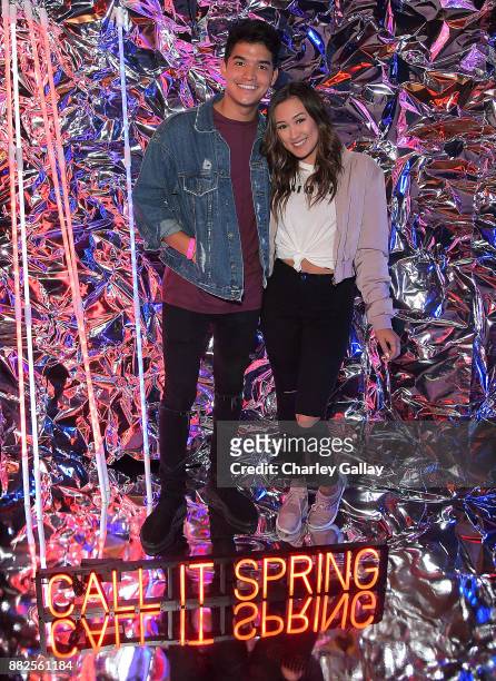 Alex Wassabi and Lauren Riihimaki attend Call It Spring takes over HYDE Lounge to host young Hollywood's finest for the Lakers vs. Warriors NBA Game...
