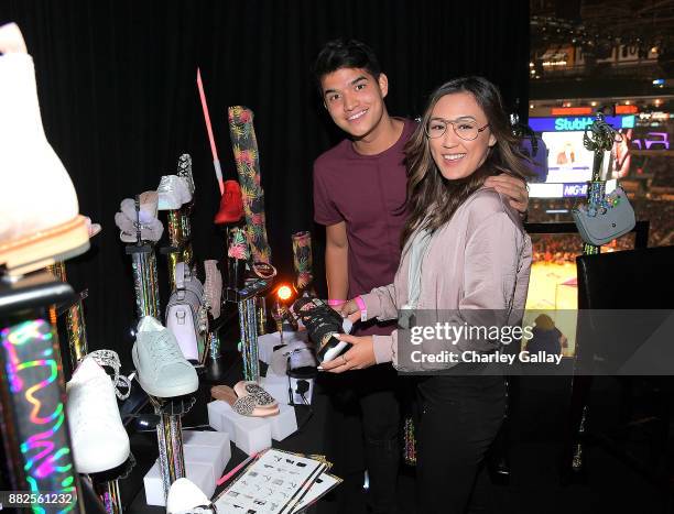 Alex Wassabi and Lauren Riihimaki attend Call It Spring takes over HYDE Lounge to host young Hollywood's finest for the Lakers vs. Warriors NBA Game...