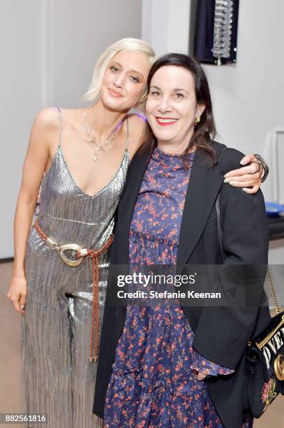 Andrea Riseborough and Arianne Phillips attend Nicholas Kirkwood and China Chow Host A Dinner For Matches Fashion on November 29, 2017 in Los...