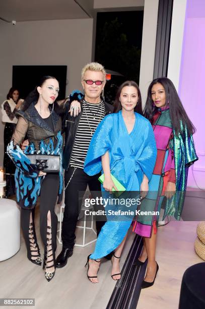 Akerlund, Billy Idol, China Chow and Gelila Puck attend Nicholas Kirkwood and China Chow Host A Dinner For Matches Fashion on November 29, 2017 in...