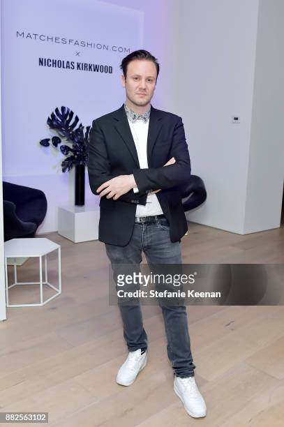 Nicholas Kirkwood attends Nicholas Kirkwood and China Chow Host A Dinner For Matches Fashion on November 29, 2017 in Los Angeles, California.