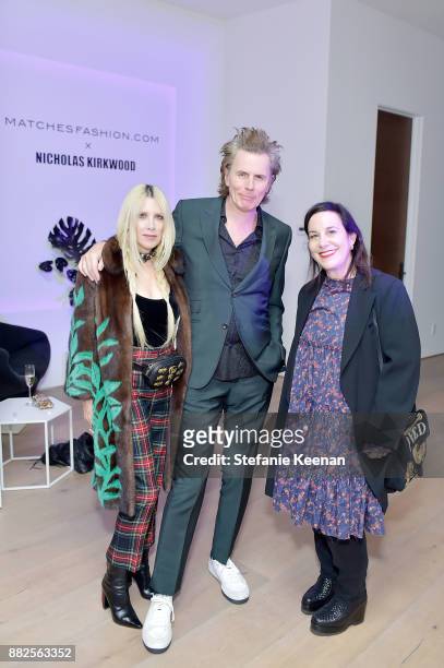 Gela Nash-Taylor, John Taylor and Arianne Phillips attend Nicholas Kirkwood and China Chow Host A Dinner For Matches Fashion on November 29, 2017 in...
