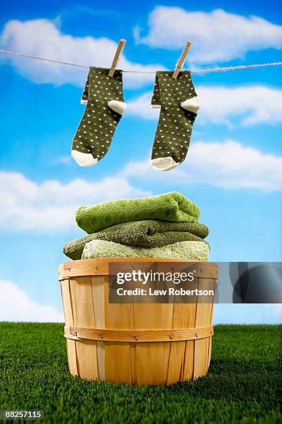socks and folded laundry - folded socks stock pictures, royalty-free photos & images