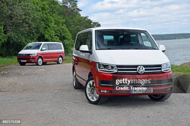 volkswagen t6 multivan vehicles - vw multivan stock pictures, royalty-free photos & images