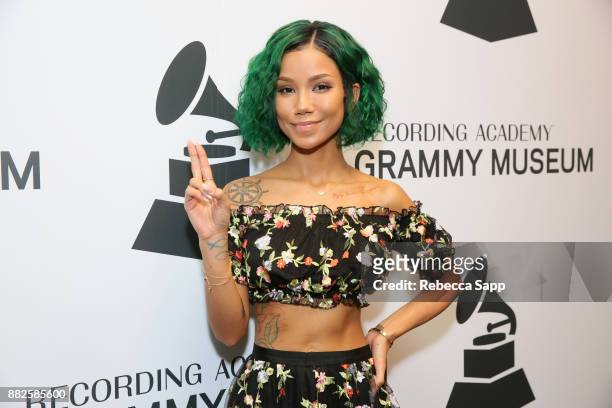 Jhene Aiko attends The Drop: Jhene Aiko at the GRAMMY Museum on November 29, 2017 in Los Angeles, California.