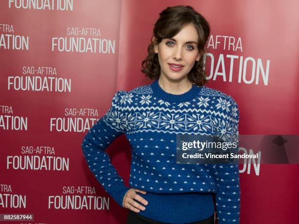 Actress Alison Brie attends SAG-AFTRA Foundation Conversations screening of "GLOW" at SAG-AFTRA Foundation Screening Room on November 29, 2017 in Los...