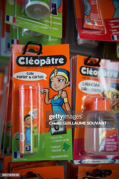 This photograph taken on November 28 shows products inside the Cléopâtre glue manufacturing plant at Ballan-Mire in central France.