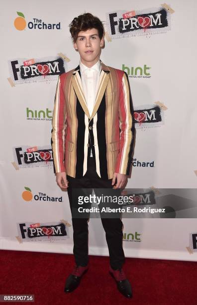 Actor Aidan Alexander attends the premiere Of Orchard And Fine Brothers Entertainment's "F*&% The Prom" at ArcLight Hollywood on November 29, 2017 in...