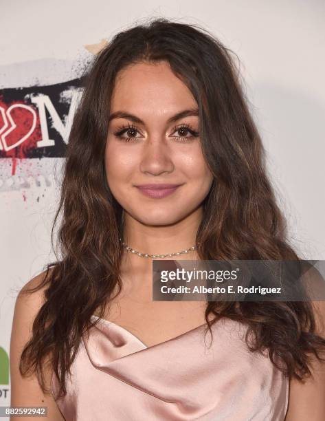 Actress Meg DeLacy attends the premiere Of Orchard And Fine Brothers Entertainment's "F*&% The Prom" at ArcLight Hollywood on November 29, 2017 in...