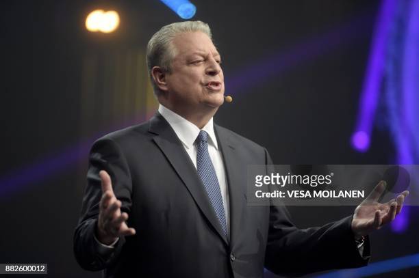 Former Vice President of the United States, Co-founder and Chairman of Generation Investment Management, Senior partner at KPCB Al Gore speaks during...