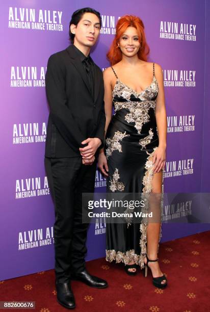 Lucas Goodman and Jillian "Lion Babe" Hervey attend Alvin Ailey's 2017 Opening Night Gala at New York City Center on November 29, 2017 in New York...