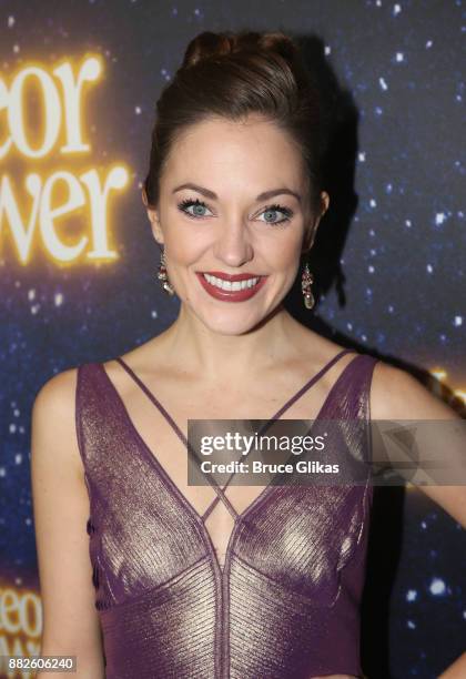 Laura Osnes poses at the opening night of Steve Martin's new play "Meteor Shower" on Broadway at The Booth Theatre on November 29, 2017 in New York...