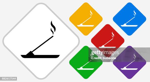 incense color diamond vector icon - incense stock illustrations