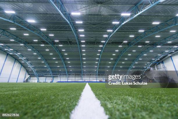 General view of the soccer hall prior to the U17 Girls friendly match between Finland and Germany at the Eerikkila Sport & Outdoor Resort on November...