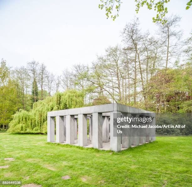 Belgium, Antwerp Zuilenpaviljoen by Charles Vandenhove in the middelheim openair museum