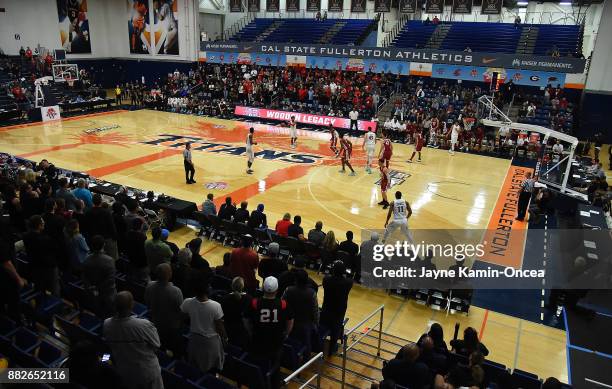 General view of the Titan Gym during the championship game of the Wooden Legacy between the San Diego State Aztecs and the Washington State Cougars...