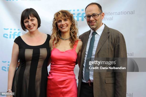 Alycia Delmore, Lynn Shelton and Carl Spence attends the 2009 Seattle International Film Festival's screening of "Humpday" on June 5, 2009 in...