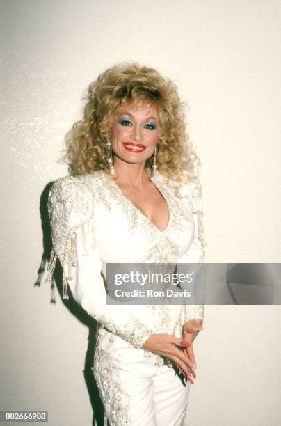 American singer-songwriter, actress, and businesswoman Dolly Parton, poses for a portrait backstage prior to the "Tonight Show" on November 23, 1989...