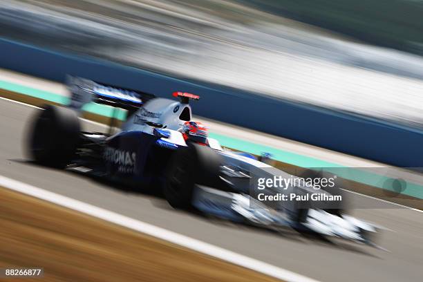 Robert Kubica of Poland and BMW Sauber drives in the final practice session prior to qualifying for the Turkish Formula One Grand Prix at Istanbul...