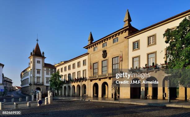 covilhã - town square and city hall - covilha stock pictures, royalty-free photos & images