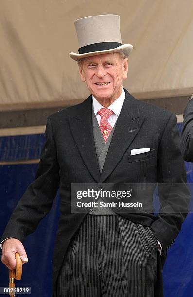 Prince Philip, Duke of Edinburgh attends the Epsom Derby on June 6, 2009 in Epsom, England.