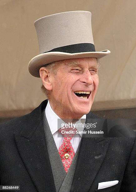 Prince Philip, Duke of Edinburgh attends the Epsom Derby on June 6, 2009 in Epsom, England.