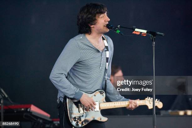 Gary Lightbody of Snow Patrol performs at the Verizon Wireless Music Center on June 5, 2009 in Noblesville, Indiana.