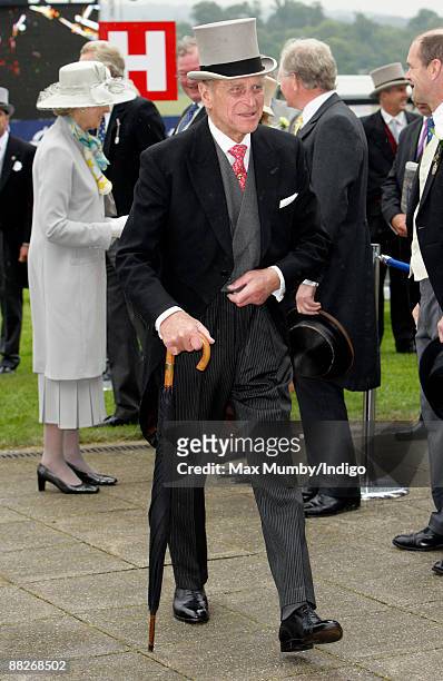 Prince Philip, The Duke of Edinburgh attends the Epsom Derby Festivalat Epsom Racecourse on June 6, 2009 in Epsom, England.