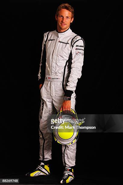 Jenson Button of Great Britain and Brawn GP poses for a photograph following qualifying for the Turkish Formula One Grand Prix at Istanbul Park on...