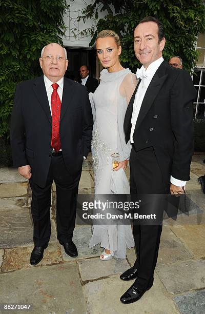 Mikhail Gorbachev with Robert Hanson and Masha Markova arrive at the Raisa Gorbachev Foundation Annual Fundraising Gala Dinner, at the Stud House,...
