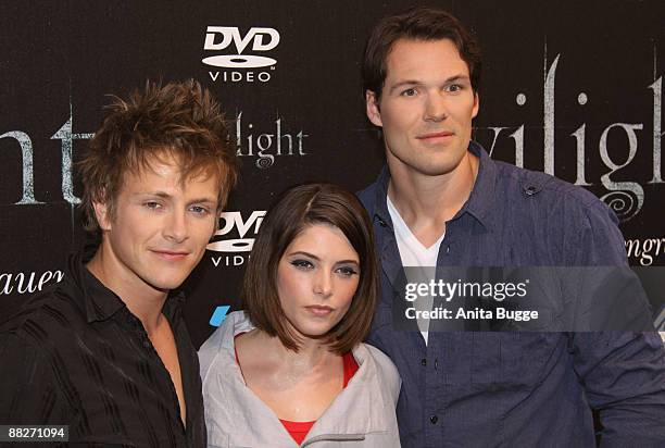 Actor Charlie Bewley, actress Ashley Greene, actor Daniel Cudmore attend the Twilight fan party at E-Werk on June 6, 2009 in Berlin, Germany.