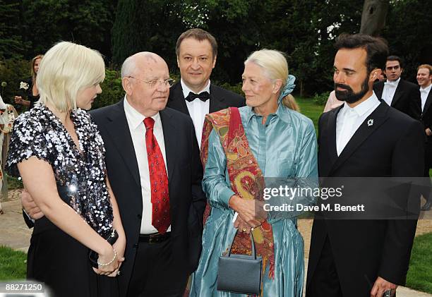 Anastasia Virganskaya, Mikhail Gorbachev, Vanessa Redgrave and Evgeny Lebedev arrive at the Raisa Gorbachev Foundation Annual Fundraising Gala...