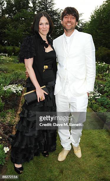 Alex James and wife Claire Neate arrive at the Raisa Gorbachev Foundation Annual Fundraising Gala Dinner, at the Stud House, Hampton Court Palace on...