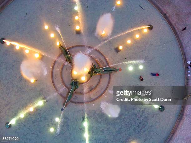aerial view of swann memorial fountain - swann memorial fountain foto e immagini stock