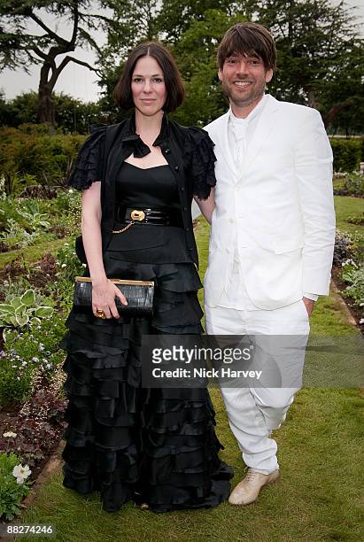Claire James and Alex James arrive the Fourth Annual Fundraising Gala Dinner for the Raisa Gorbachev Foundation at the Stud House Hampton Court...