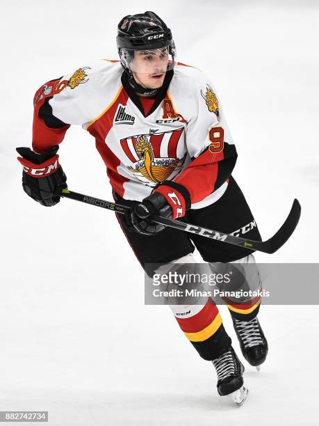 Gabriel Fortier of the Baie-Comeau Drakkar skates against the Blainville-Boisbriand Armada during the QMJHL game at Centre d'Excellence Sports...