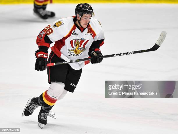 Simon Chevrier of the Baie-Comeau Drakkar skates against the Blainville-Boisbriand Armada during the QMJHL game at Centre d'Excellence Sports...