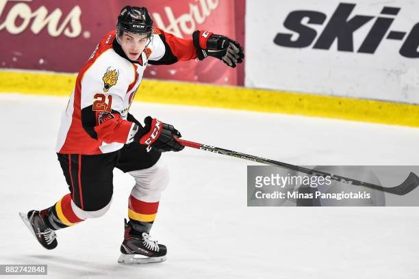 Christopher Benoit of the Baie-Comeau Drakkar skates against the Blainville-Boisbriand Armada during the QMJHL game at Centre d'Excellence Sports...