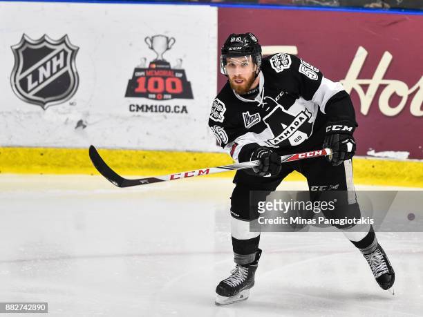 Pascal Corbeil of the Blainville-Boisbriand Armada skates against the Baie-Comeau Drakkar during the QMJHL game at Centre d'Excellence Sports...