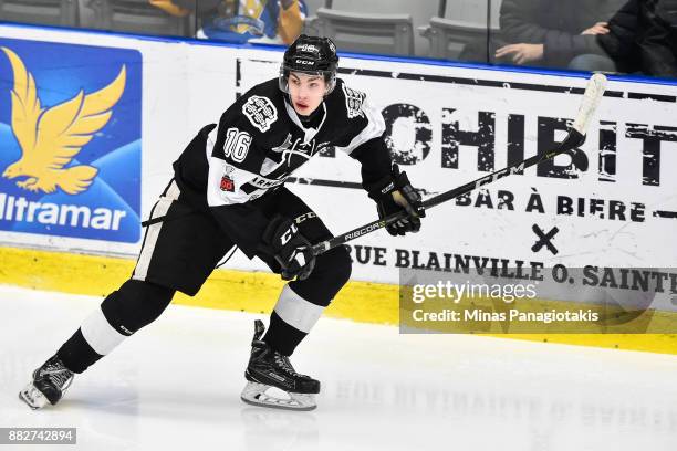 Luke Henman of the Blainville-Boisbriand Armada skates against the Baie-Comeau Drakkar during the QMJHL game at Centre d'Excellence Sports Rousseau...