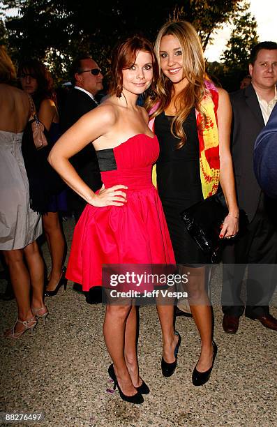 Actresses Joanna Garcia and Amanda Bynes arrive at the 8th annual Chrysalis Butterfly Ball held at a private residence on June 6, 2009 in Brentwood,...