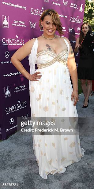 Recording artist Faith Evans attends the eighth annual Chrysalis Butterfly Ball at the estate of Susan Harris and Hayward Kaiser on June 6, 2009 in...