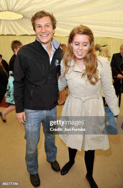 Princess Beatrice and Dave Clark attend the second day of 'Polo in The Park' at The Hurlingham Club on June 6, 2009 in London, England.