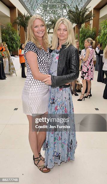 Jodie Kidd and Gemma Kidd attend the second day of 'Polo in The Park' at The Hurlingham Club on June 6, 2009 in London, England.