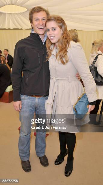 Princess Beatrice and Dave Clark attend the second day of 'Polo in The Park' at The Hurlingham Club on June 6, 2009 in London, England.