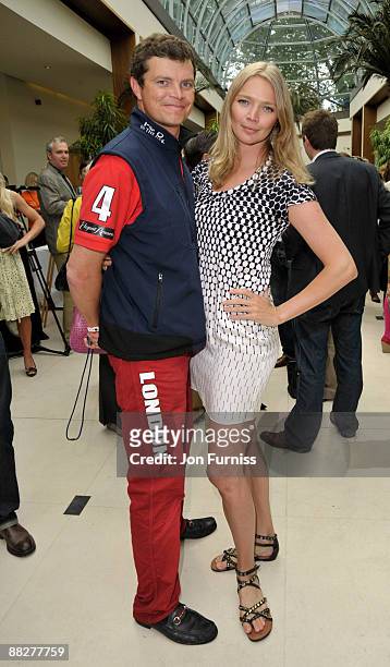 Jodie Kidd and Jack Kidd attend the second day of 'Polo in The Park' at The Hurlingham Club on June 6, 2009 in London, England.