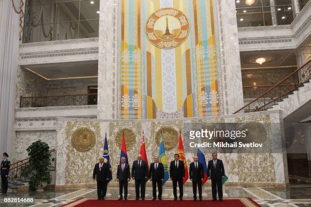 Secretary General Yuri Khachaturov, Armenian President Serge Sargsyan, Belarussian President Alexander Lukashenko, Kazakh President Nursultan...