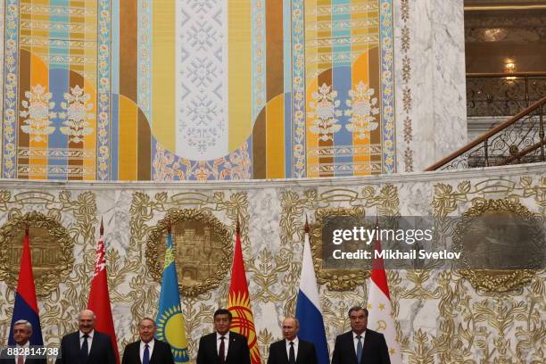 Secretary General Yuri Khachaturov, Armenian President Serge Sargsyan, Belarussian President Alexander Lukashenko, Kazakh President Nursultan...